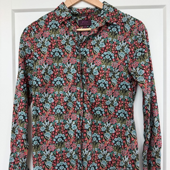 NWOT J.Crew Perfect Shirt in Liberty Primrose Floral – Size 4 - Picture 3 of 6